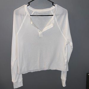 AMERICAN EAGLE white cropped longsleeve